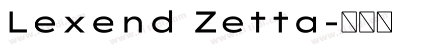 Lexend Zetta字体转换